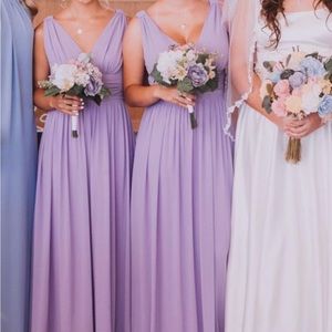 Flowy Lavender Prom, Bridesmaids, Evening Gown